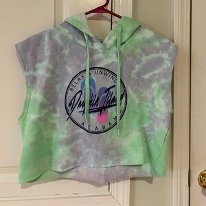 NWOT Dauphin Island sleeveless cropped hoodie